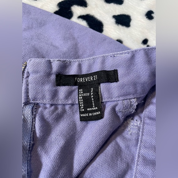 Forever 21 Pastel Purple Lace Up Mini Skirt - Picture 7 of 8